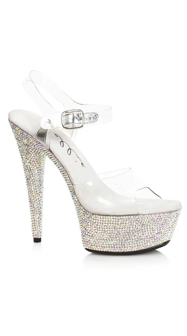 6 Inch Rhinestone Platform Sandal