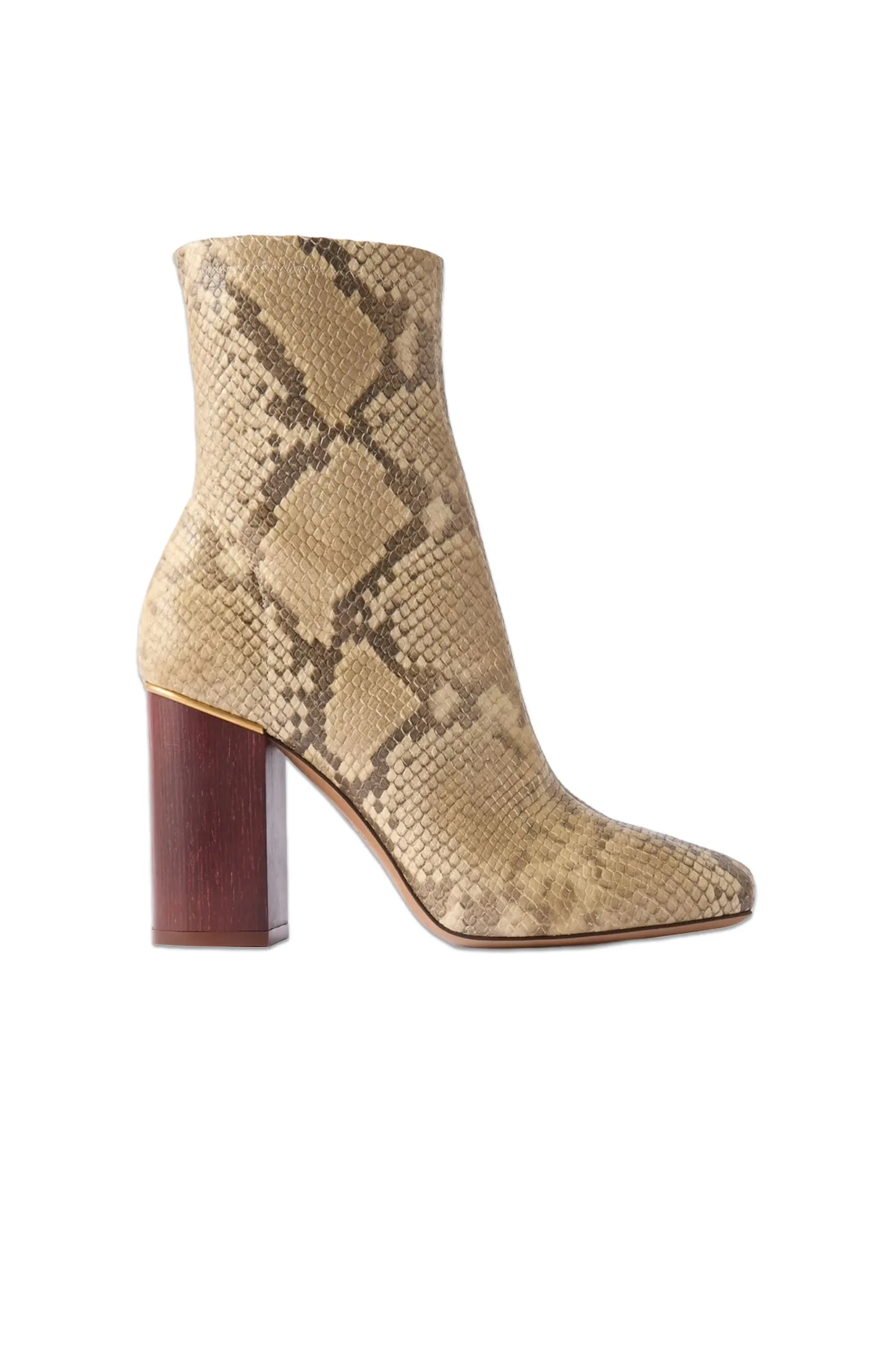 Ambre Snake-effect Leather Ankle Boots