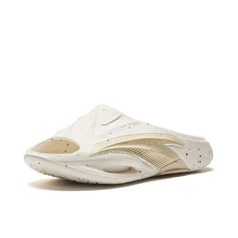 Anta Nitrogen Bubble Leisure Sports Recovery Slippers - White/Gold