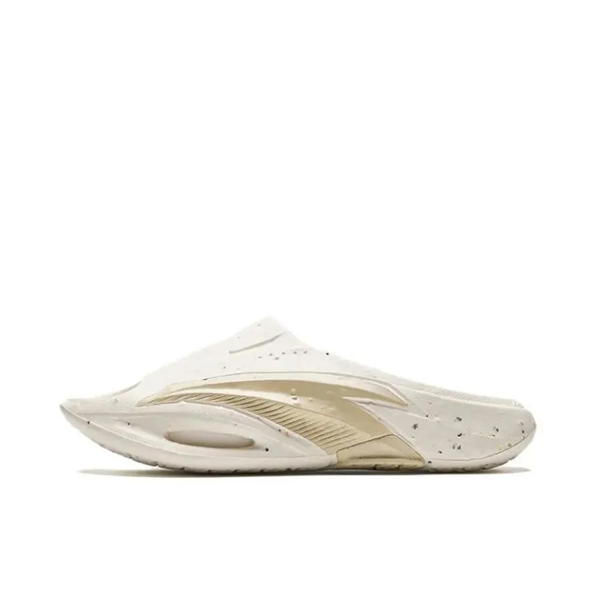 Anta Nitrogen Bubble Leisure Sports Recovery Slippers - White/Gold