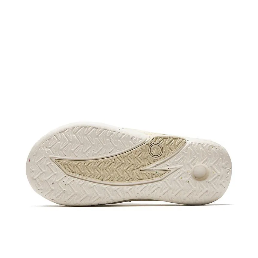 Anta Nitrogen Bubble Leisure Sports Recovery Slippers - White/Gold