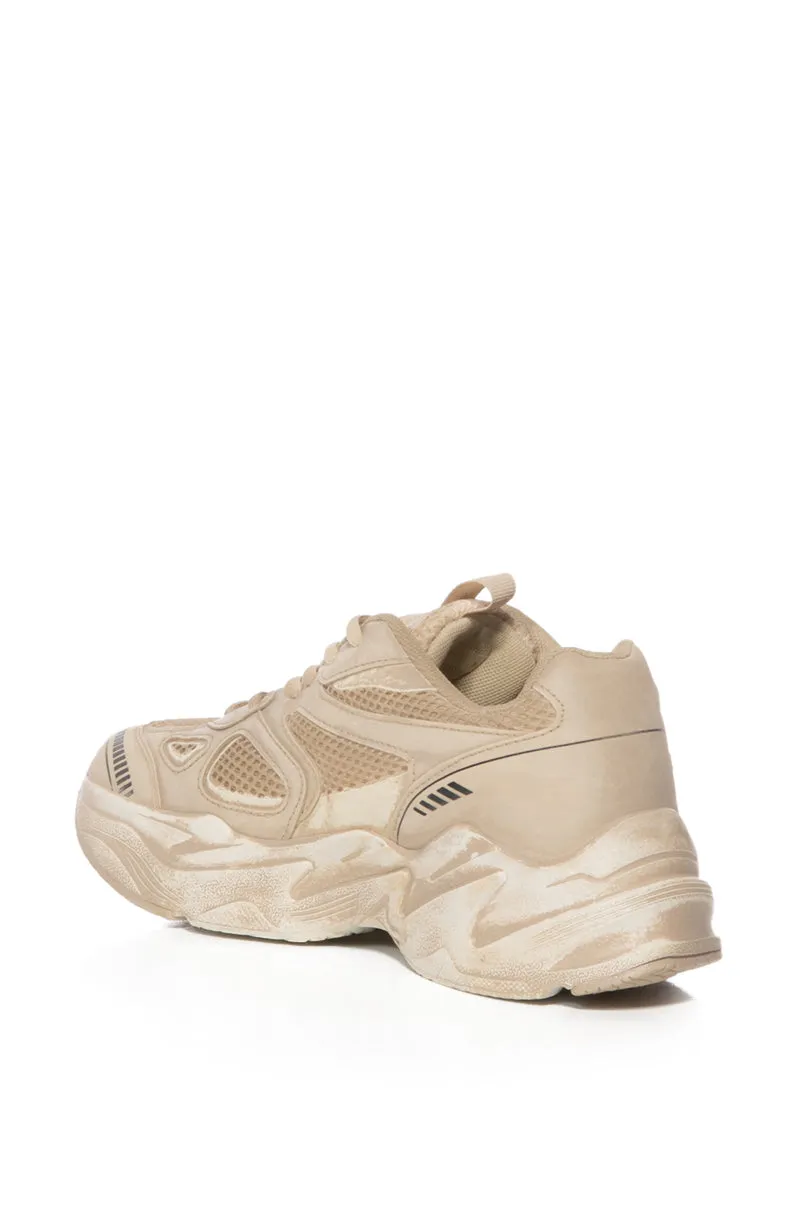 AZALEA WANG KREIA TAUPE SNEAKER