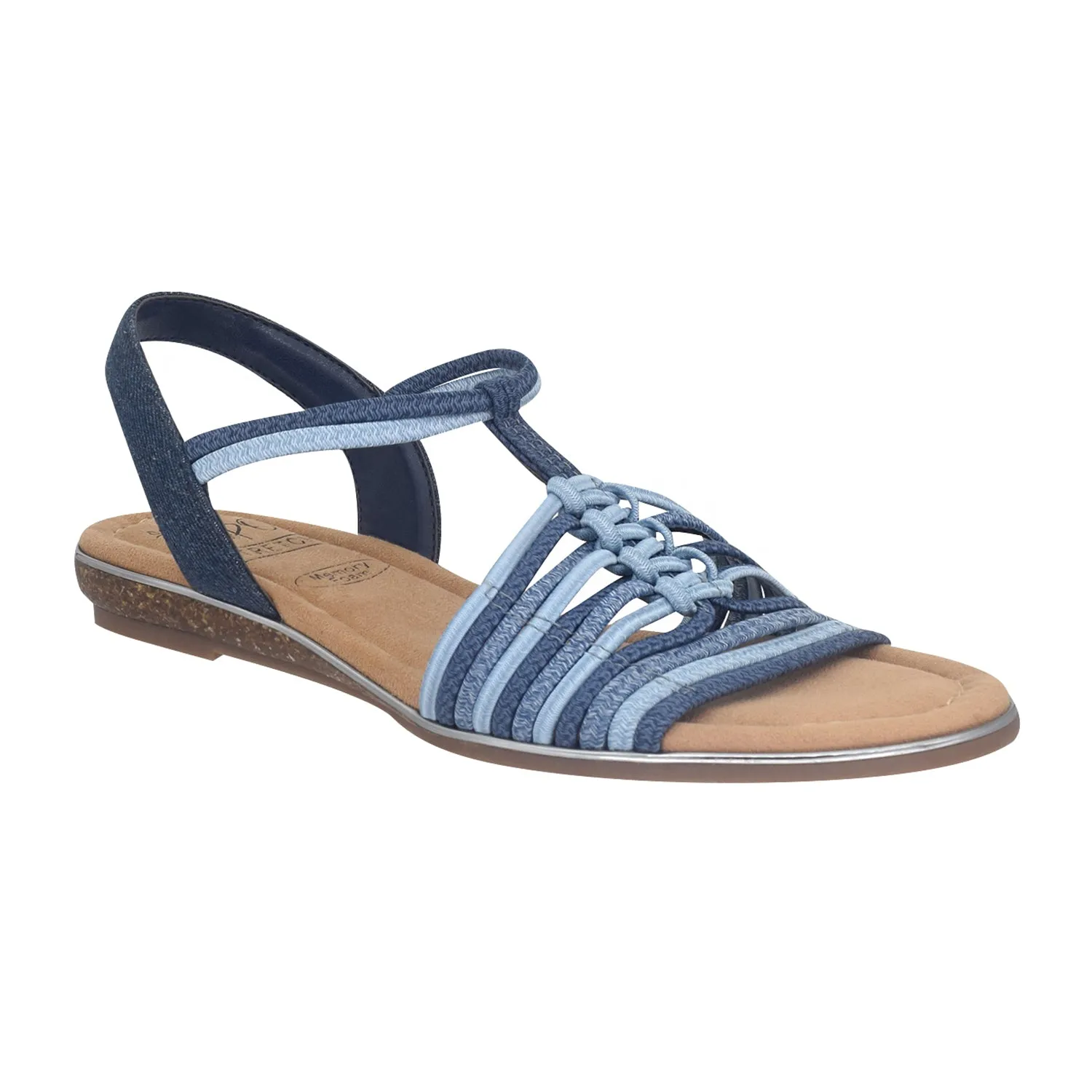 Barella Stretch Elastic Sandal with Memory Foam