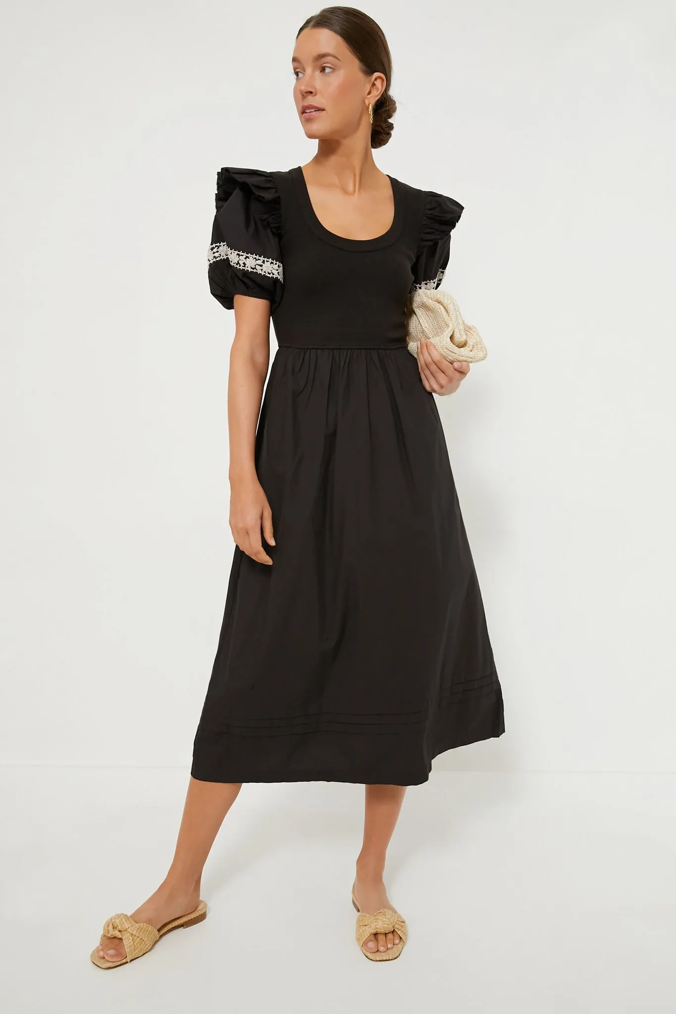 Black Selma Midi Dress