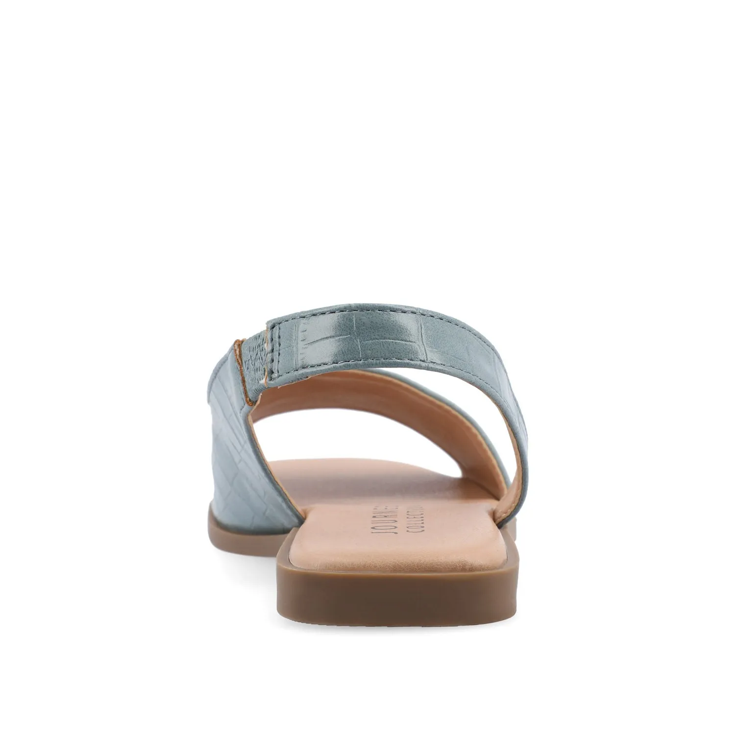 BRINSLEY SIDE CUTOUT SANDALS IN CROCO