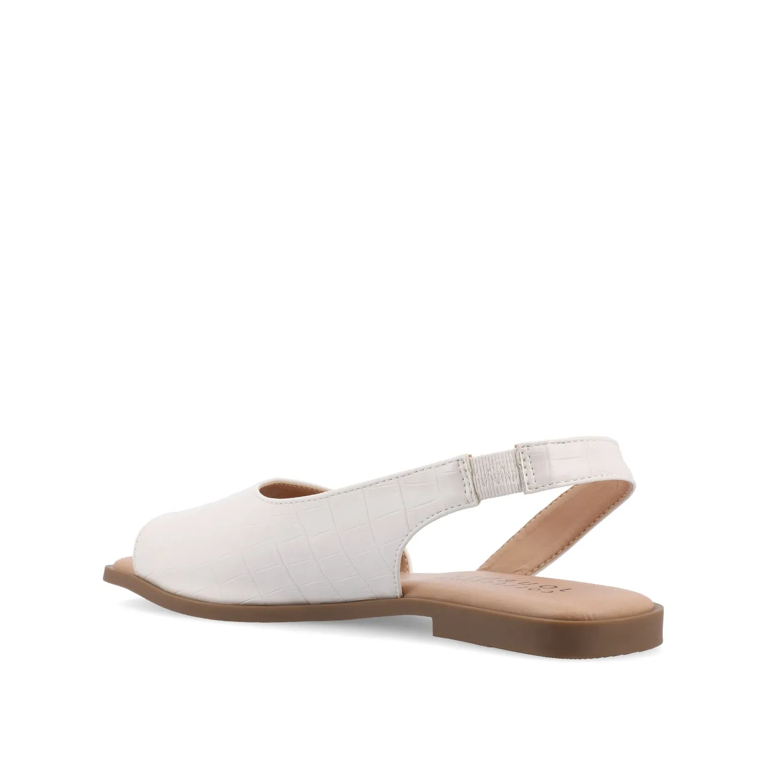 BRINSLEY SIDE CUTOUT SANDALS IN CROCO