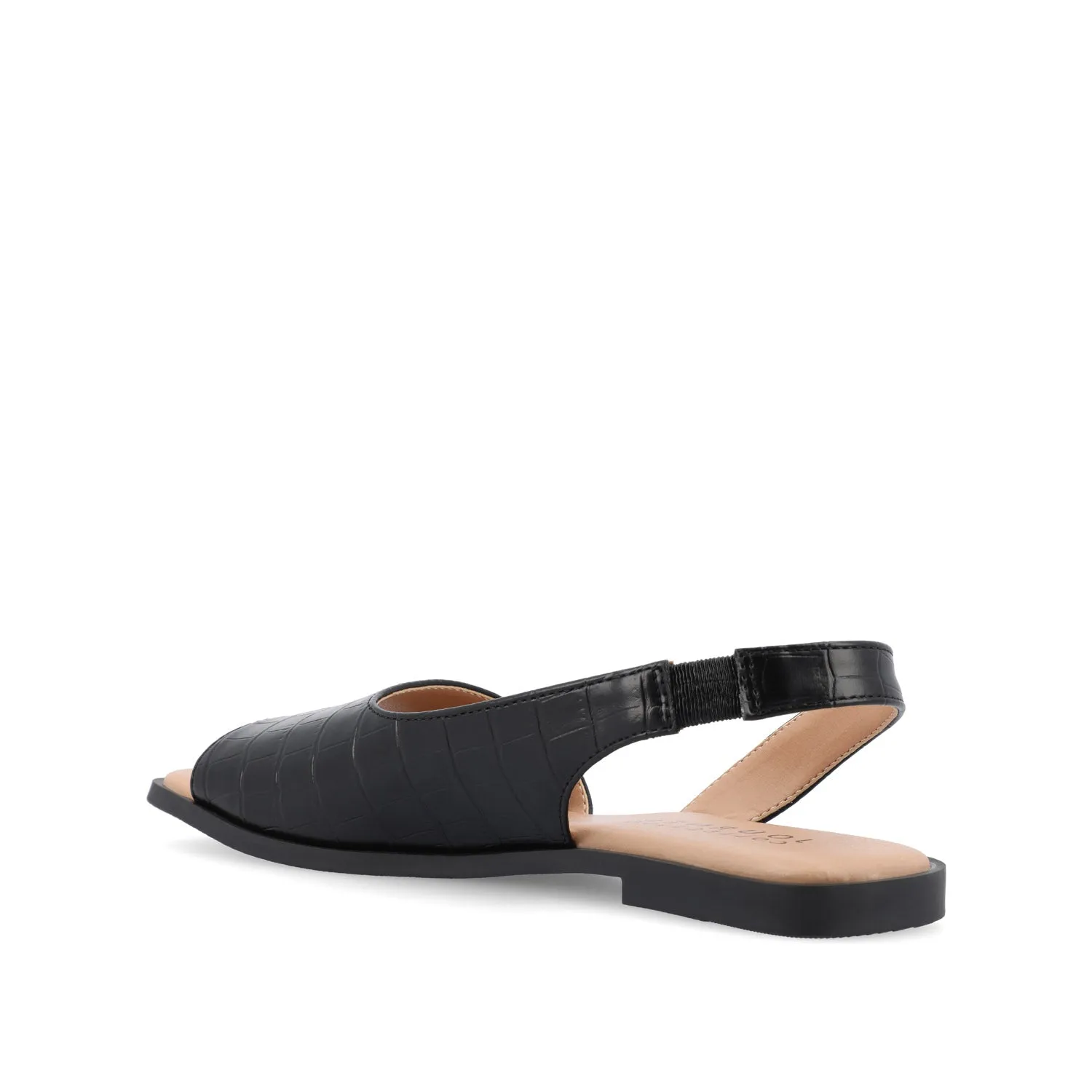 BRINSLEY SIDE CUTOUT SANDALS IN CROCO