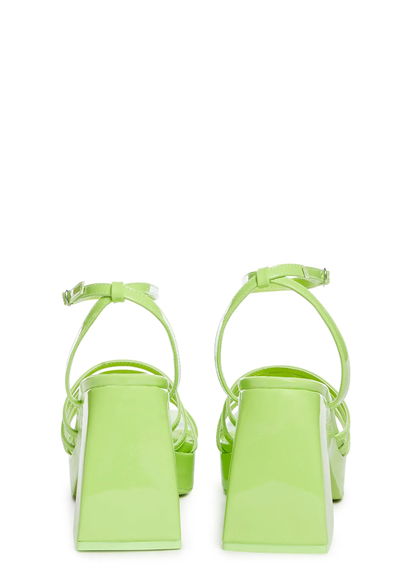 Chic Confidence Block Heels - Green