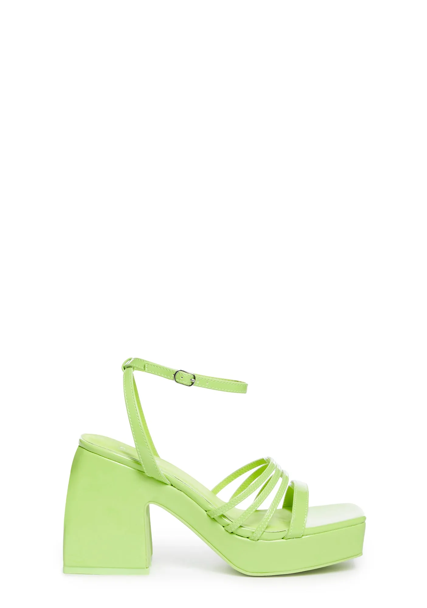 Chic Confidence Block Heels - Green