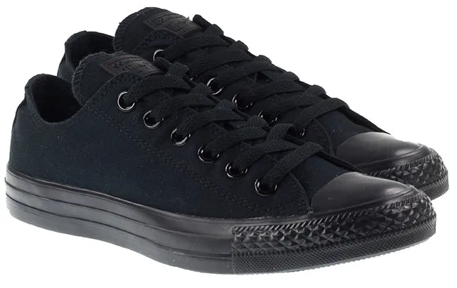 Converse Mens Shoes Ox Low Mono Black Canvas