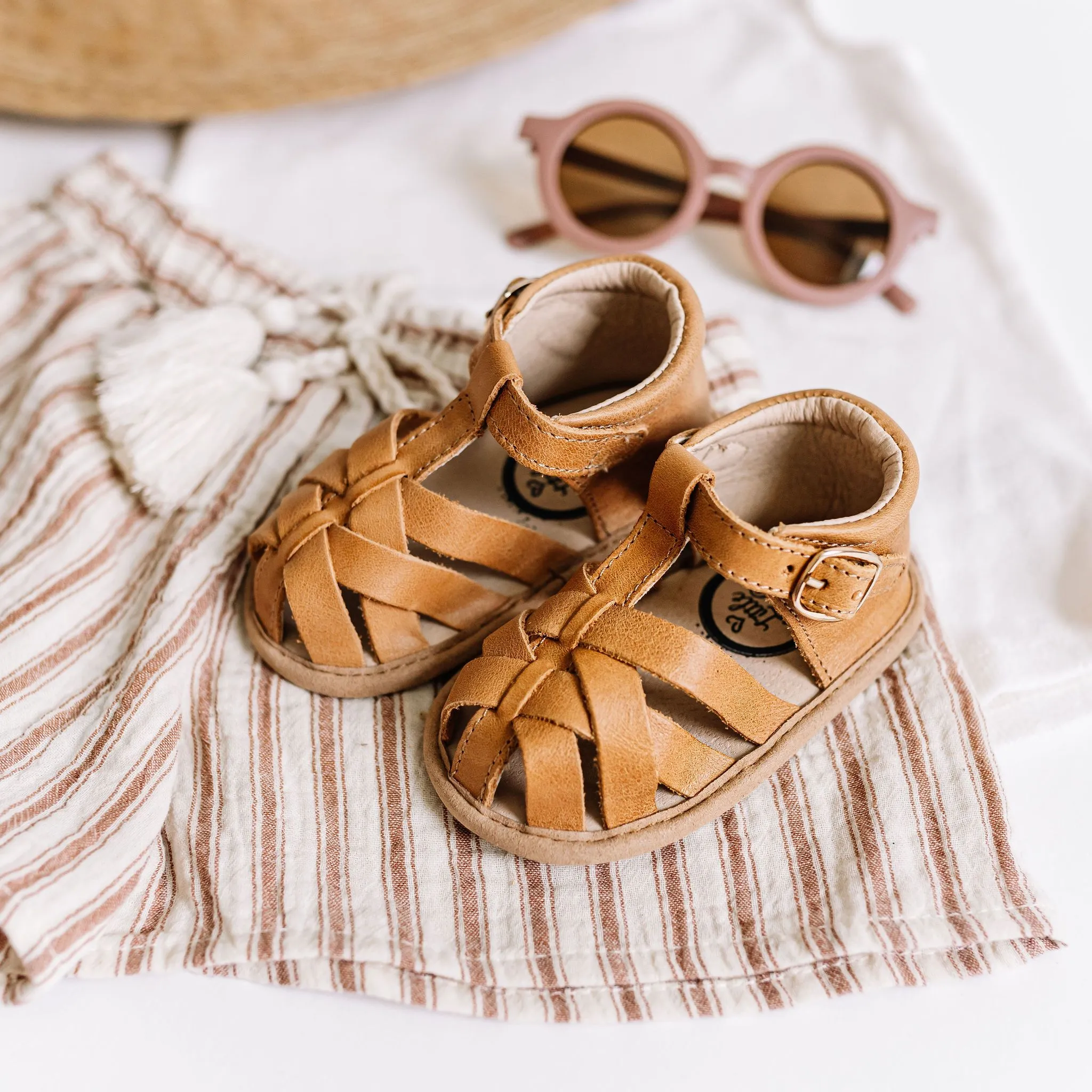 Desert Sand Closed Toe Sandal {Premium Leather}