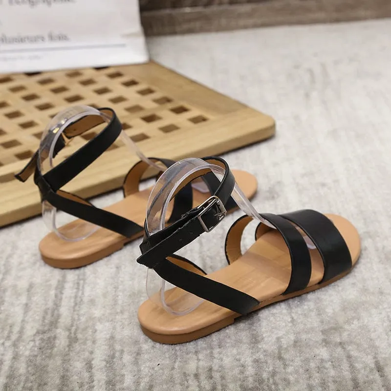 Double Strap Adjustable Buckle Sandal