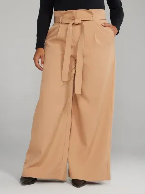 Fashion To Figure - High Rise Wide Leg Paperbag Pants