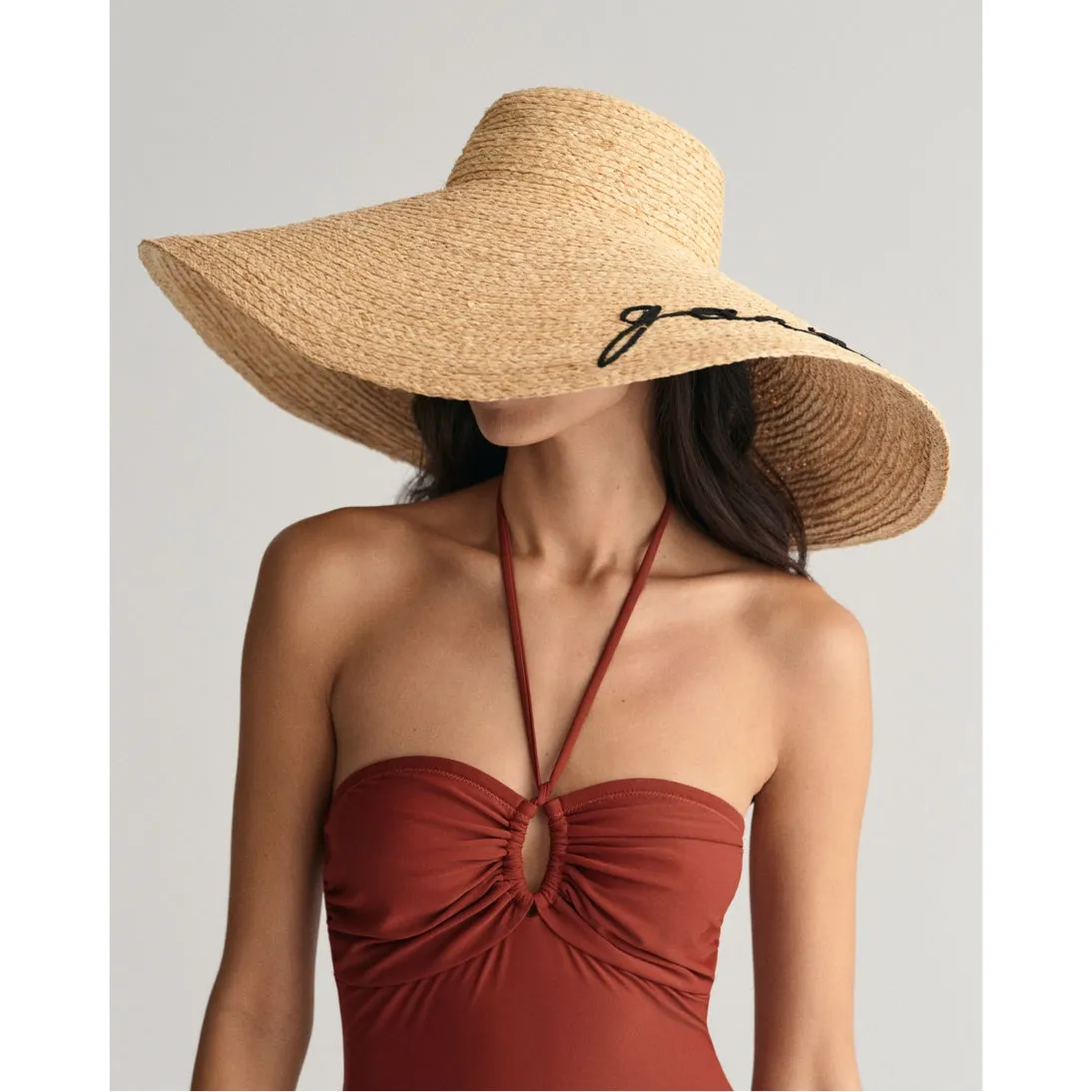 GANT Raffia Sun Hat 4900082 Oatmeal Melange