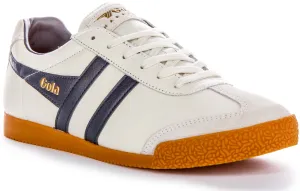 Gola Classics Harrier Leather In Offwhite Blu For Men