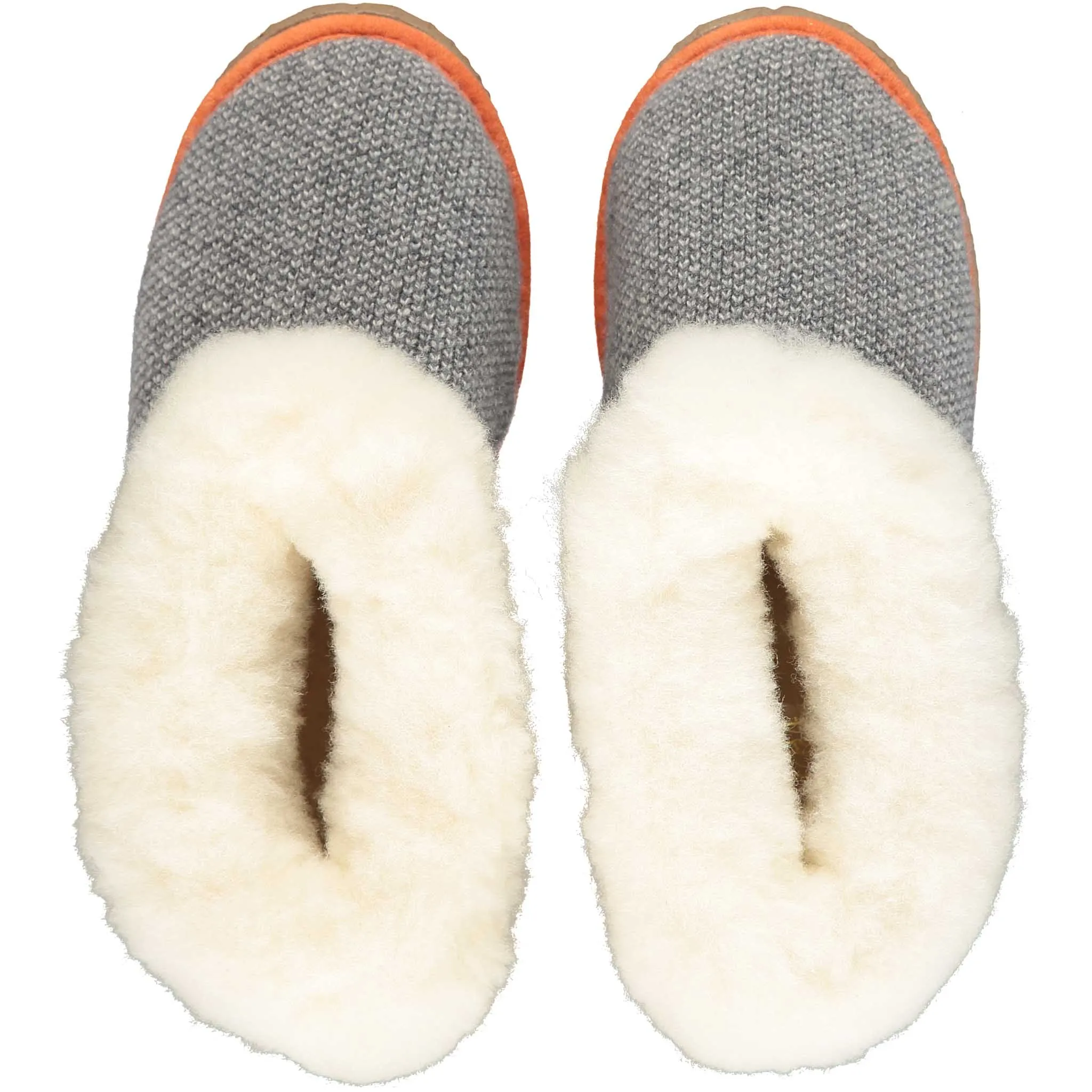 Grey Check Lambswool & Sheepskin Boot Slippers - XL & XXL  ONLY