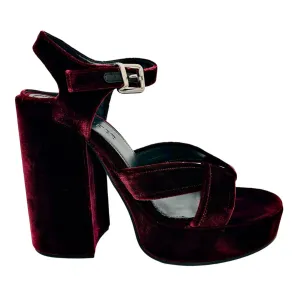 Jil Sander velvet platform heels