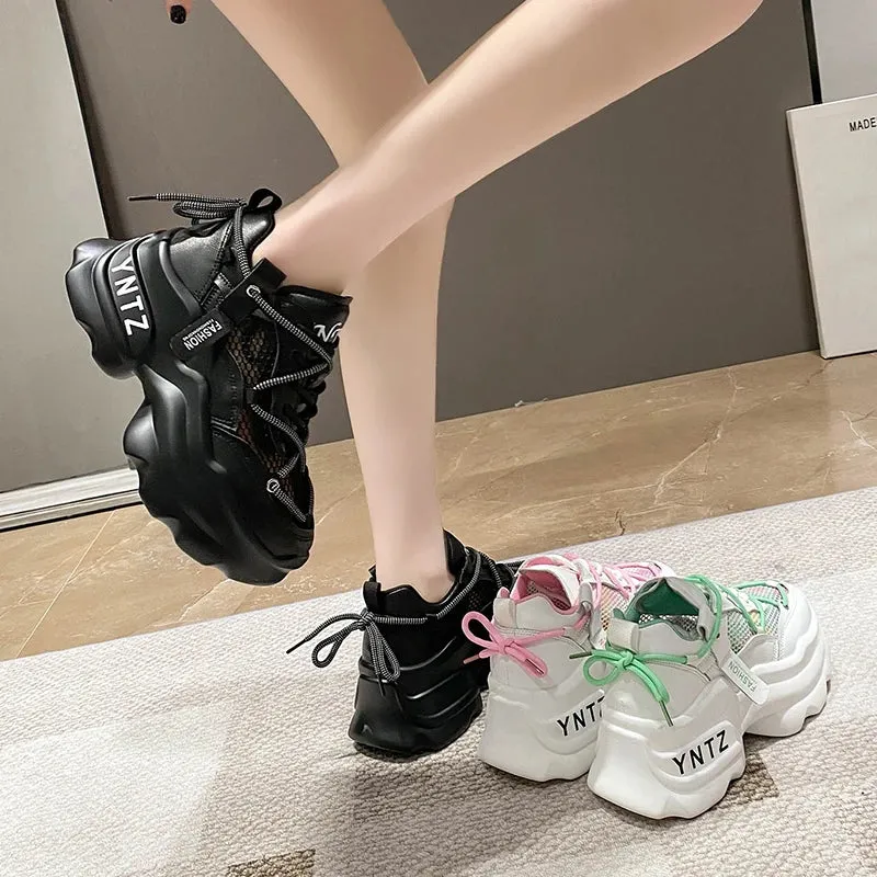 Joskaa 2024 New Chunky Black Platform Sneakers