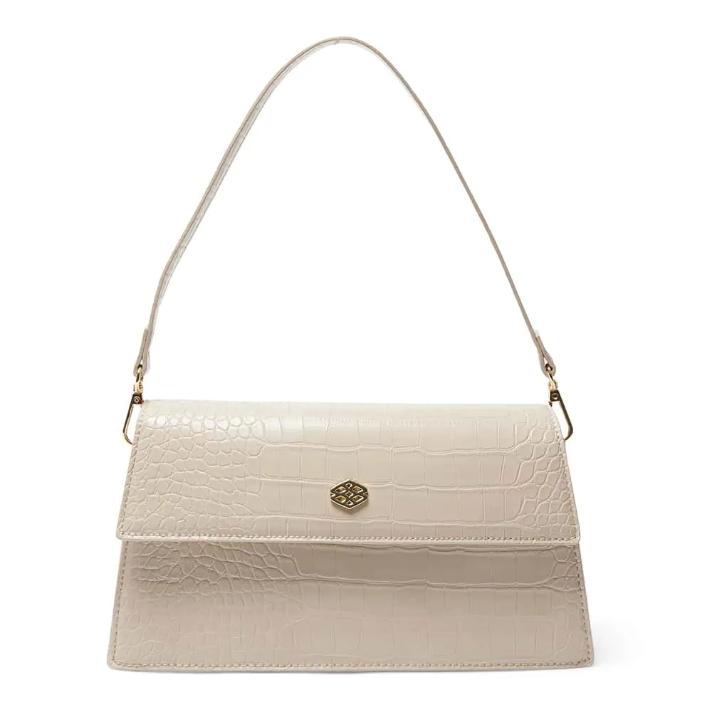 June Handbag in Nude Croc