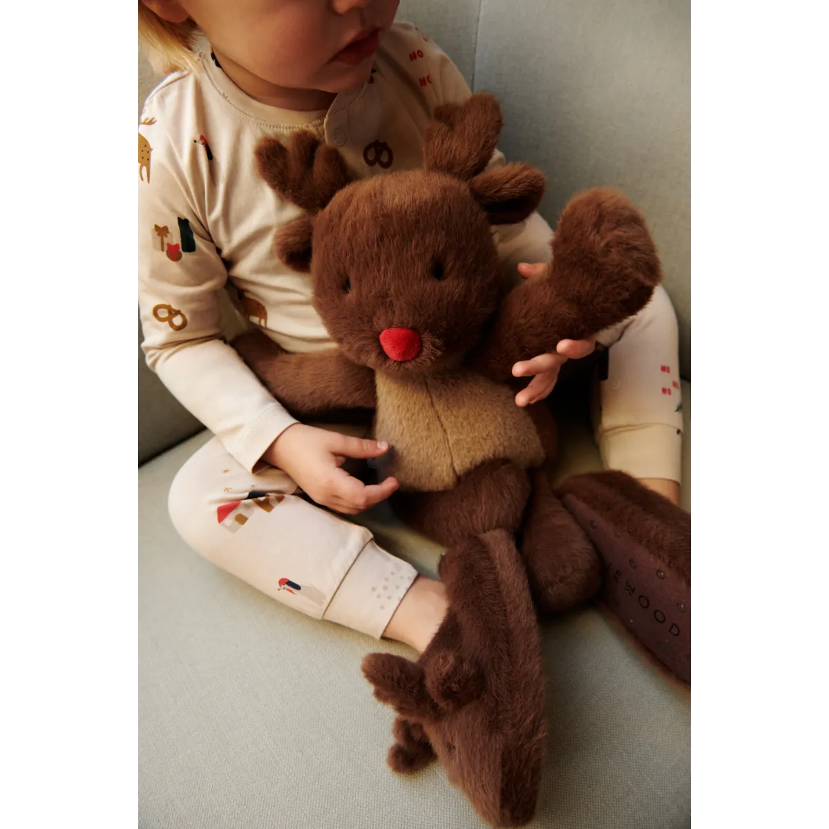 Liewood Aviaja Reindeer Slippers | Pecan