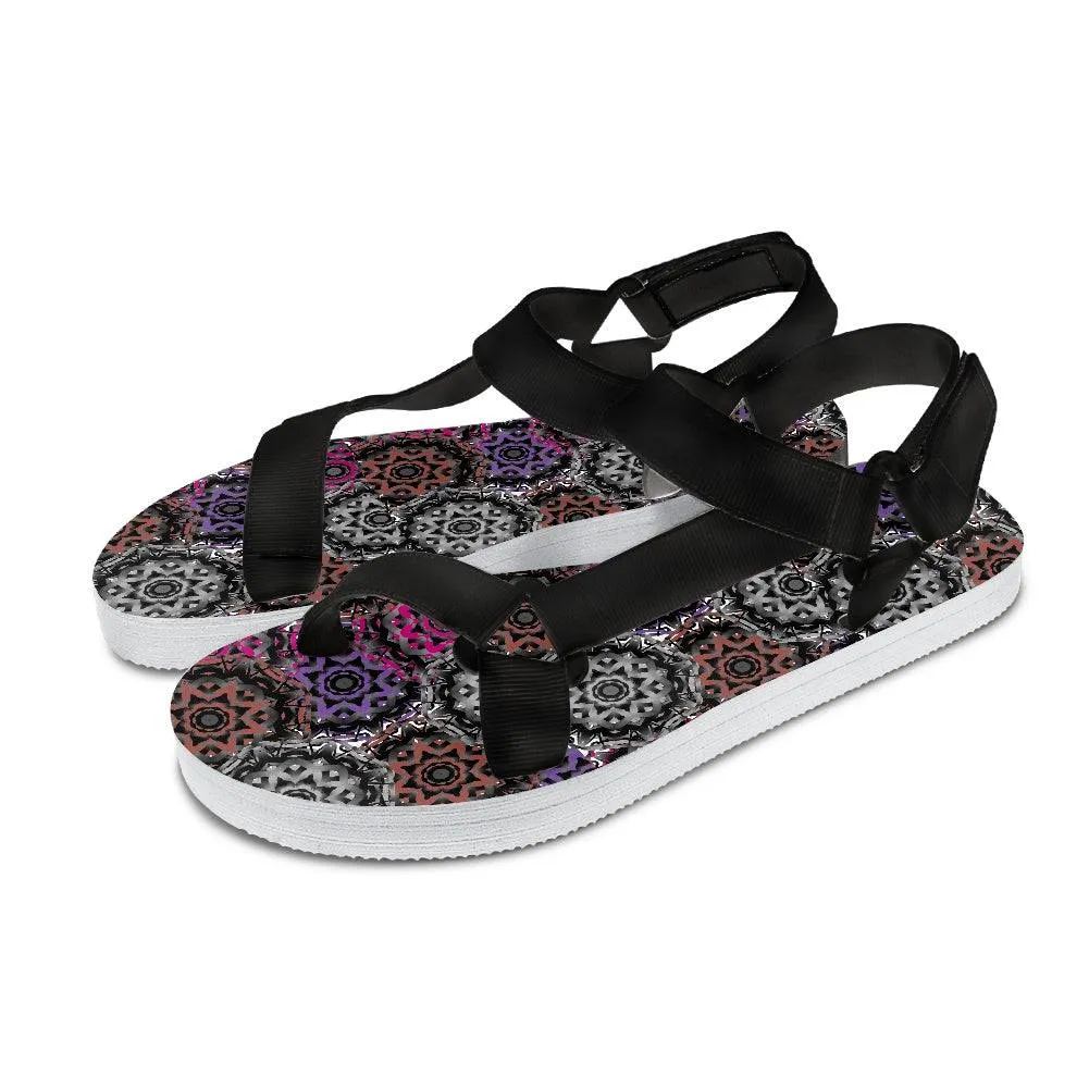 Mandala Graffiti Open Toe Women's Sandals