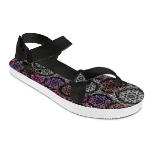 Mandala Graffiti Open Toe Women's Sandals