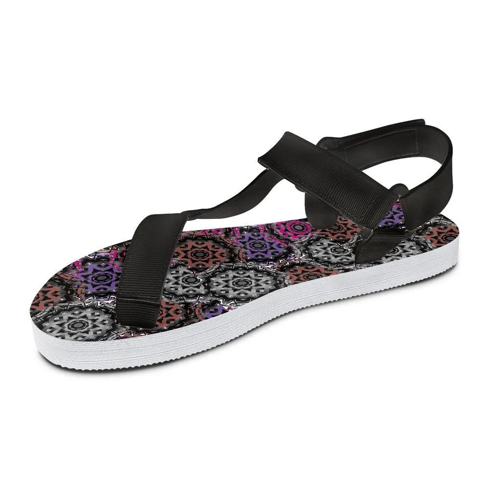 Mandala Graffiti Open Toe Women's Sandals