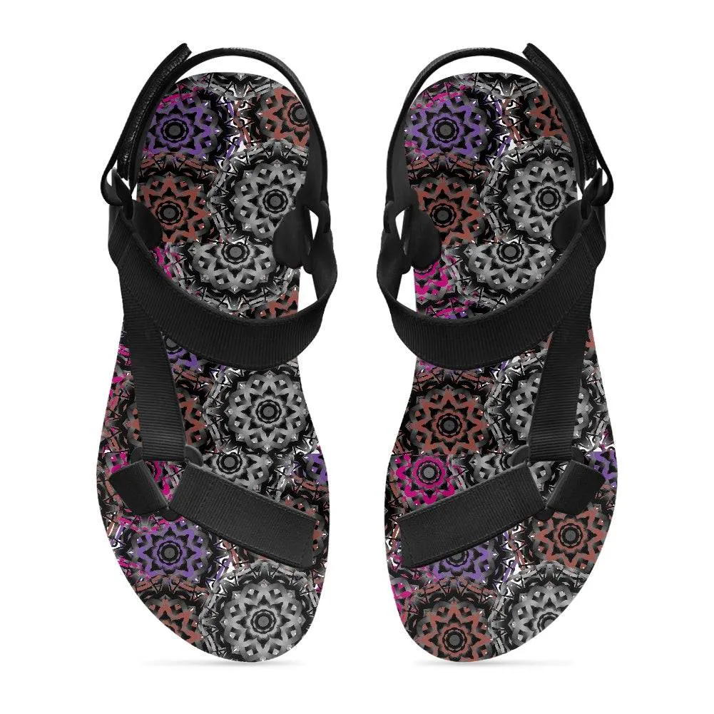 Mandala Graffiti Open Toe Women's Sandals