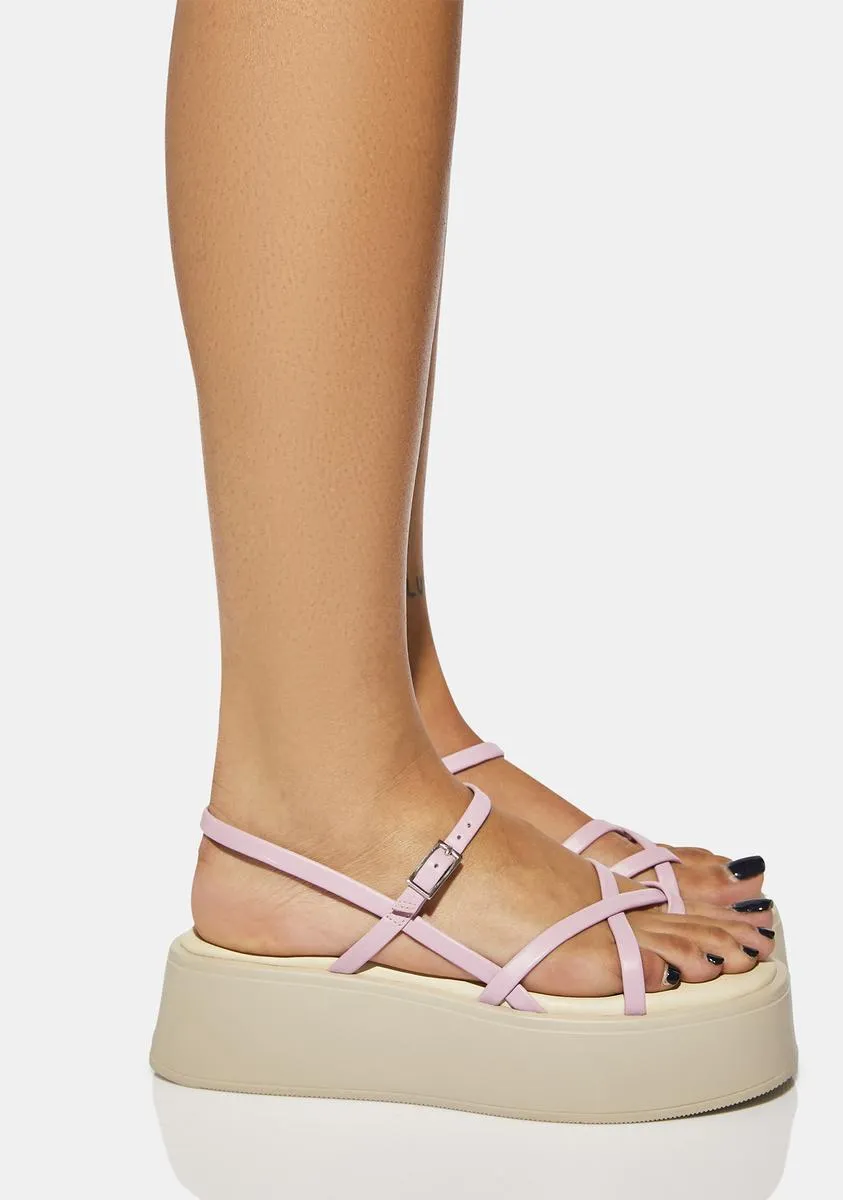 Mauve Courtney Flatform Sandals