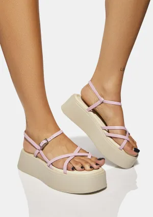 Mauve Courtney Flatform Sandals