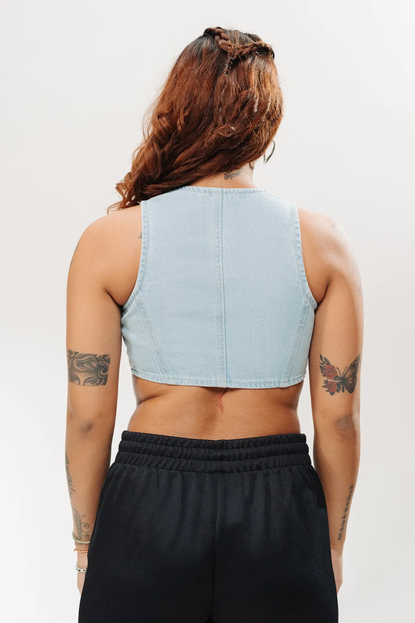 Ocean Denim Crop Top