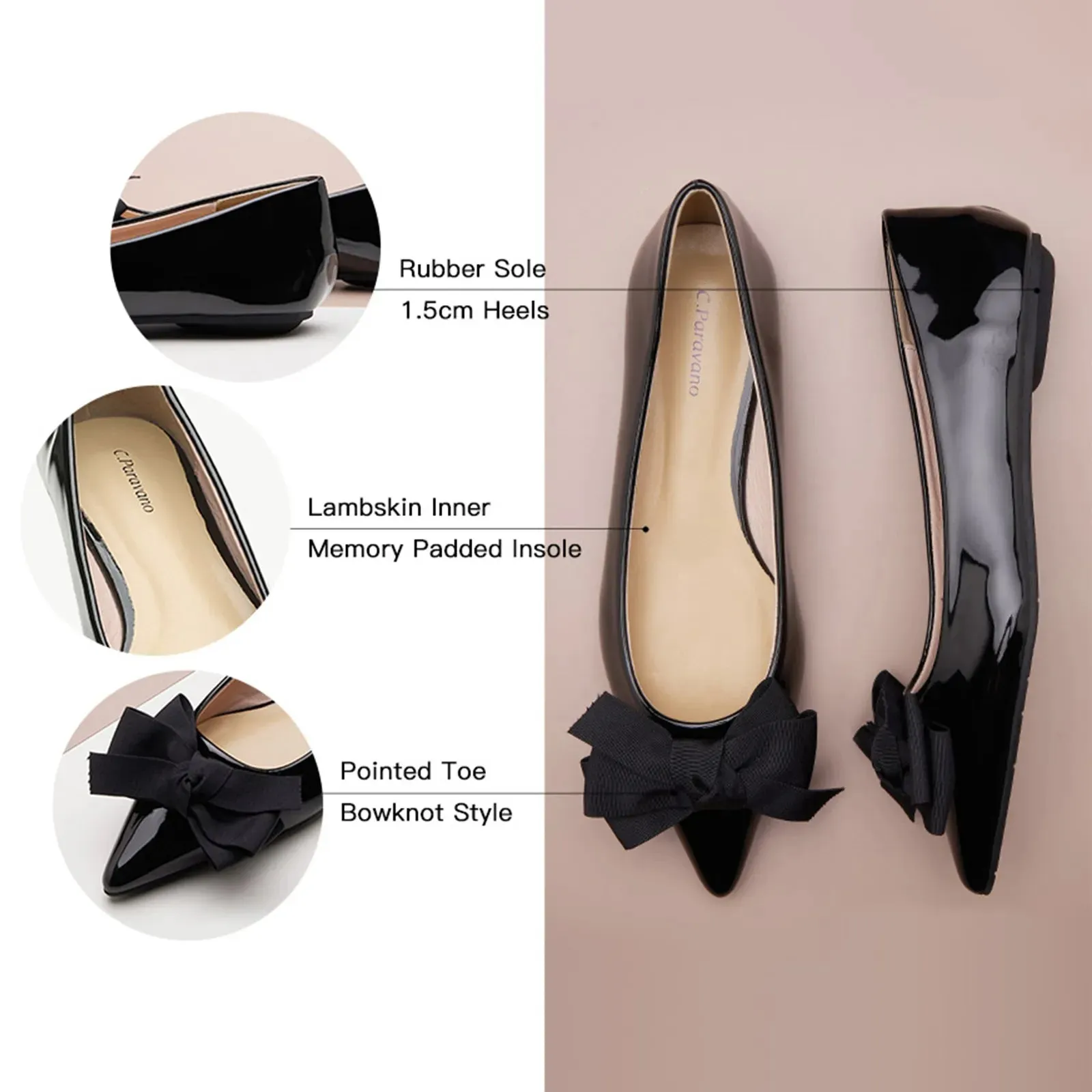 Patent Pointy Bow Flats (Aida)