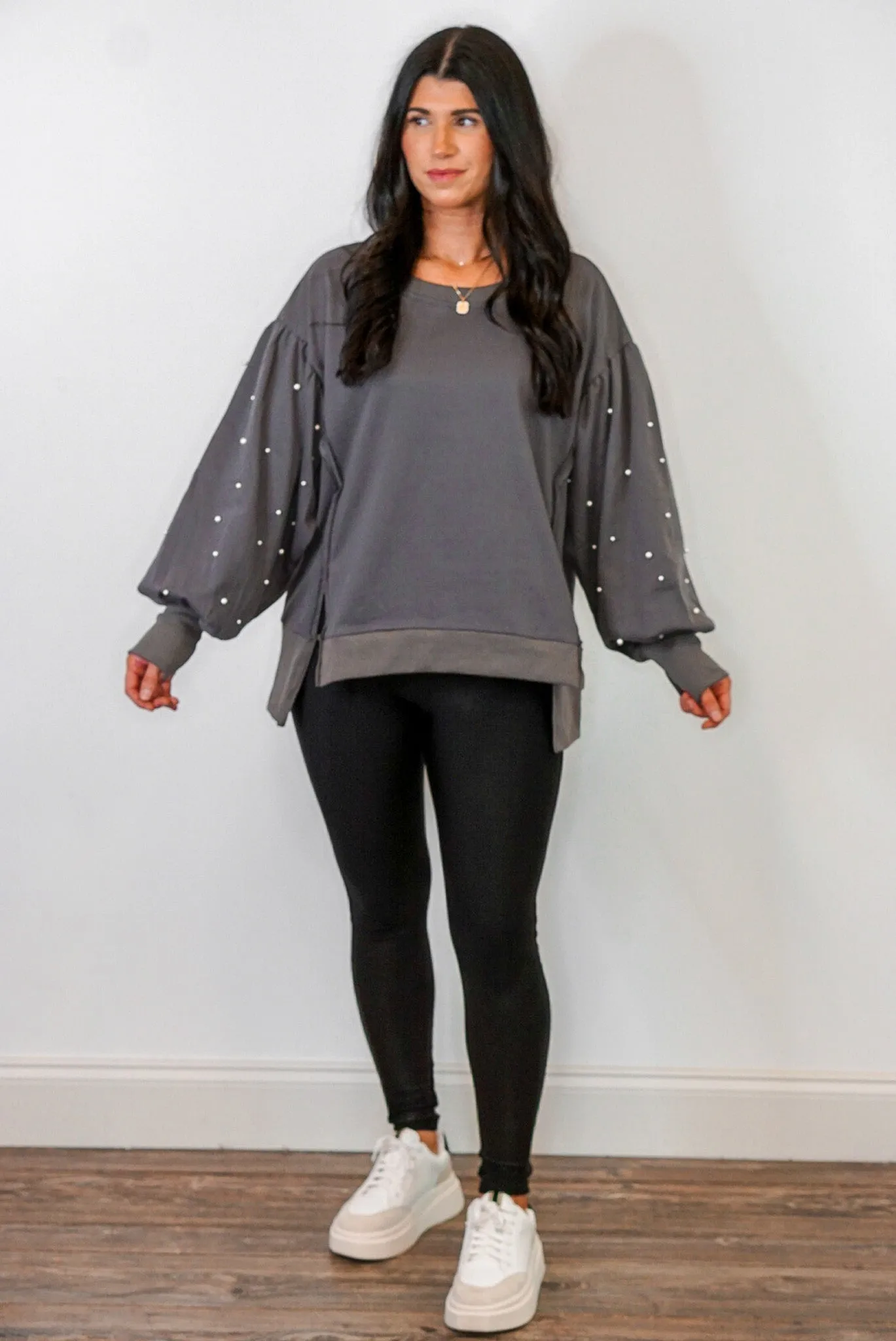 Pearl Darling Charcoal Sweatshirt