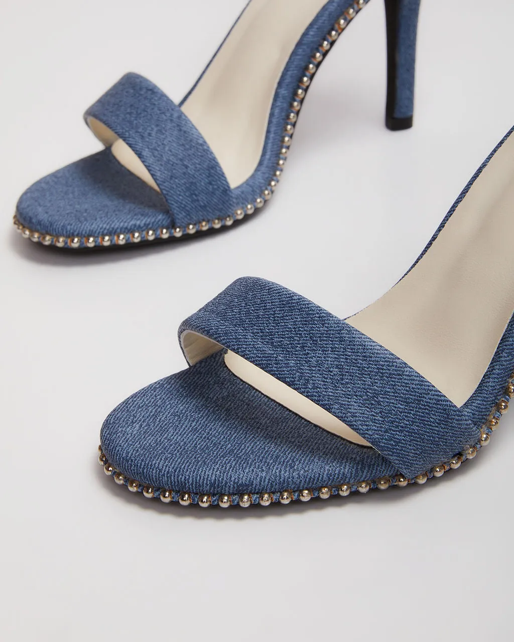 Persona Denim Studded Heels