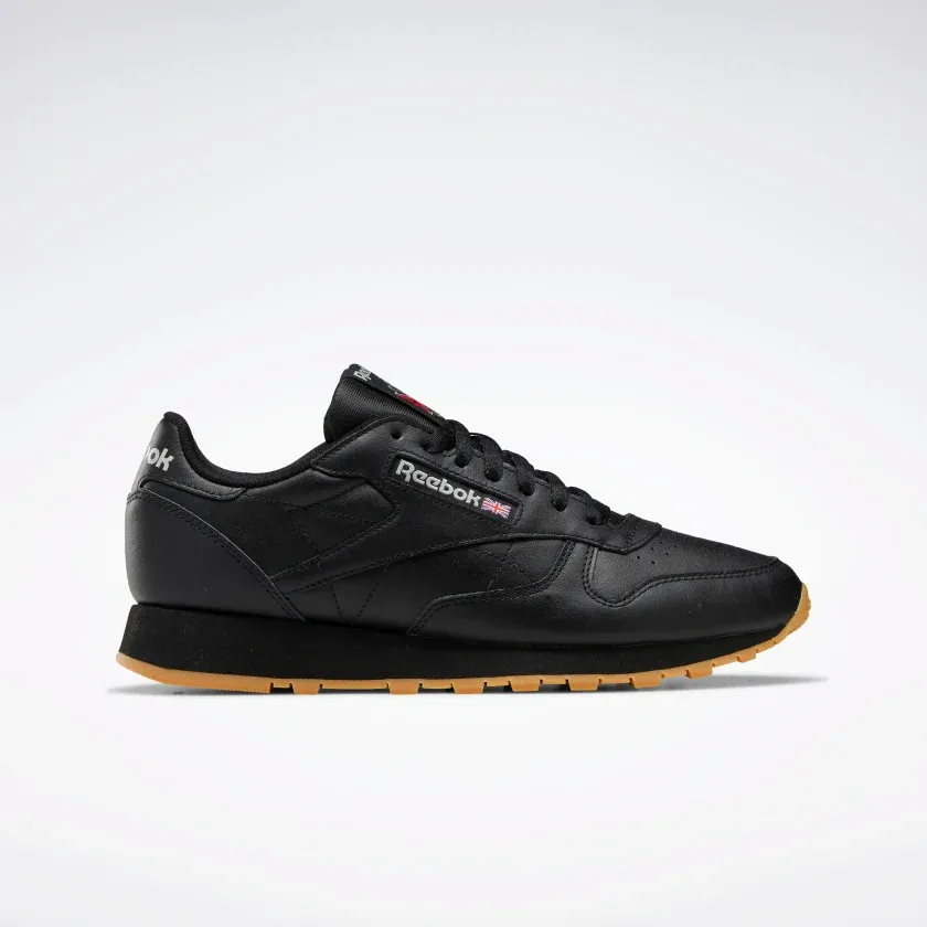 Reebok Men's Classic Leather Shoes - Core Black / Pure Grey / Rubber Gum