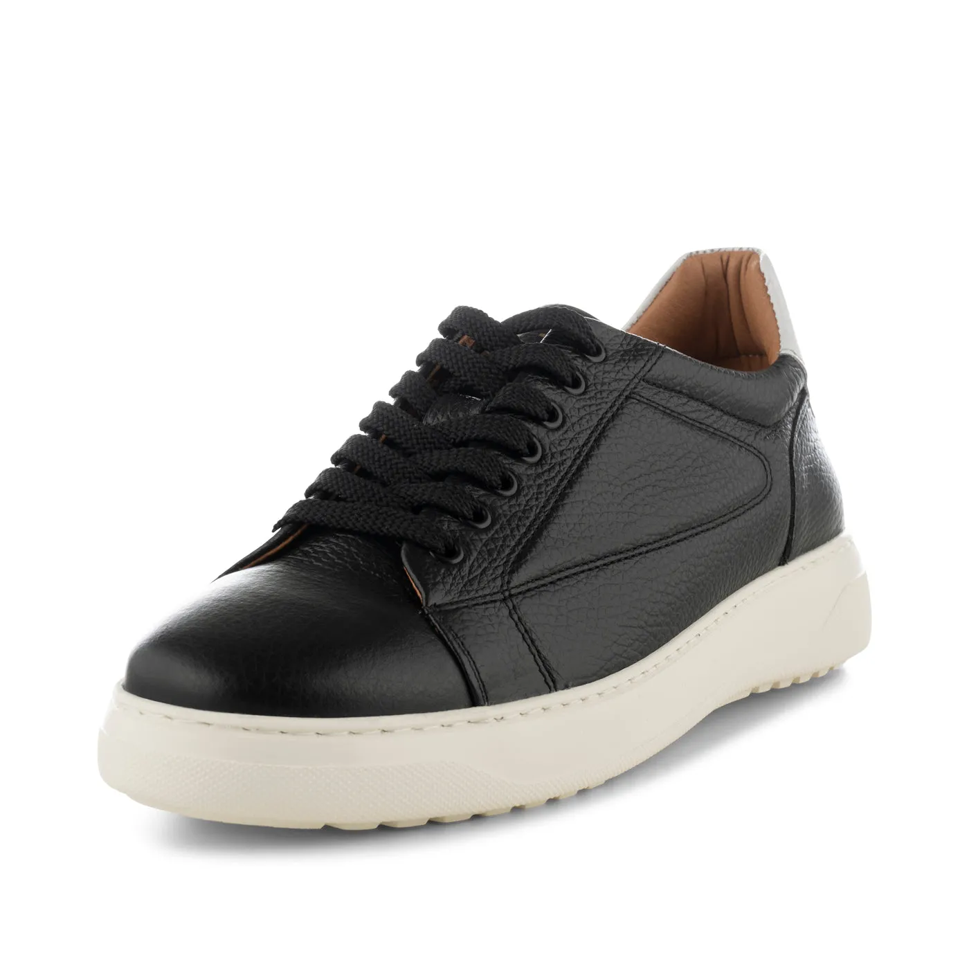 Rune sneaker leather - BLACK / WHITE