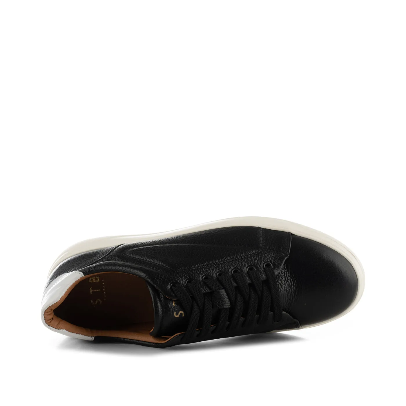 Rune sneaker leather - BLACK / WHITE