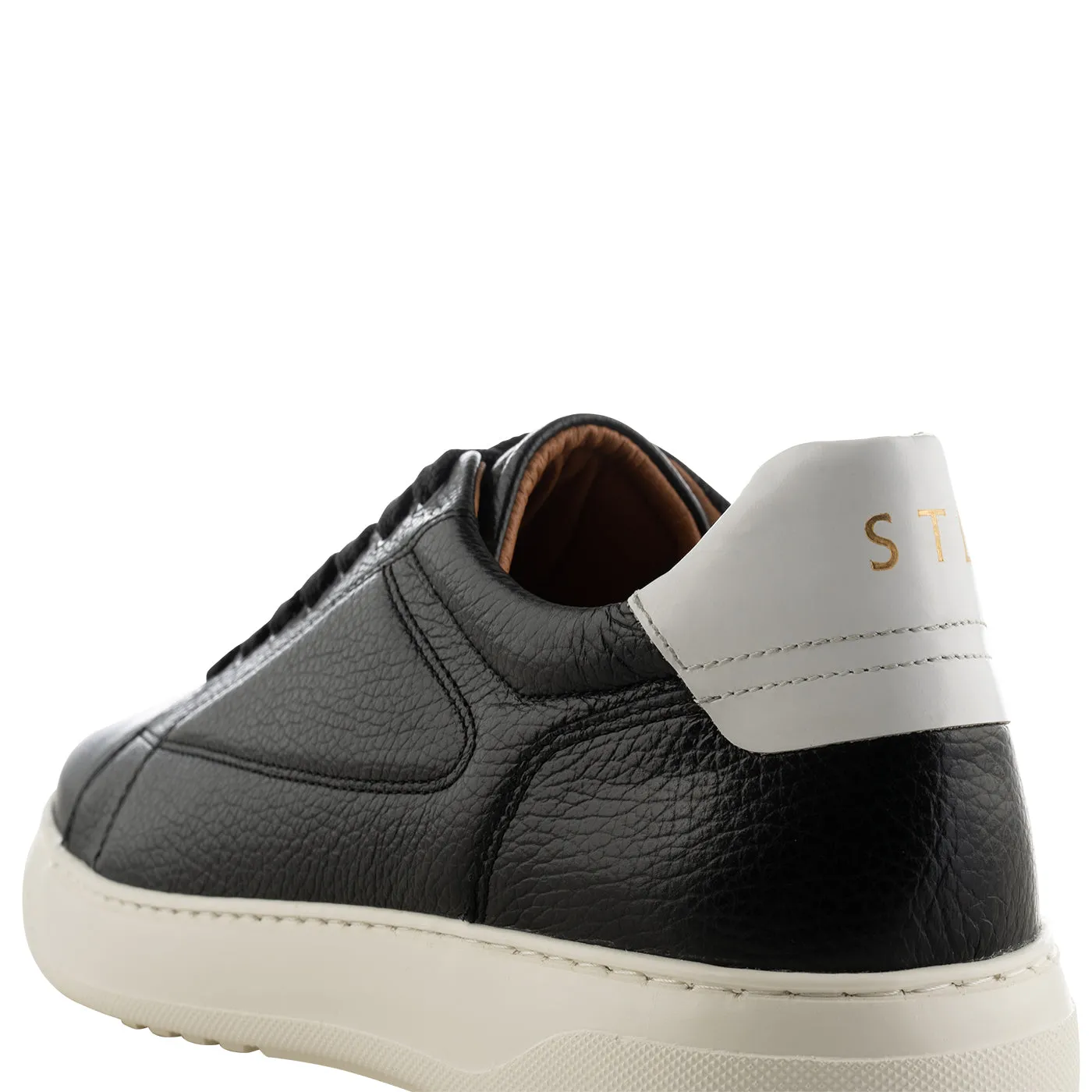 Rune sneaker leather - BLACK / WHITE