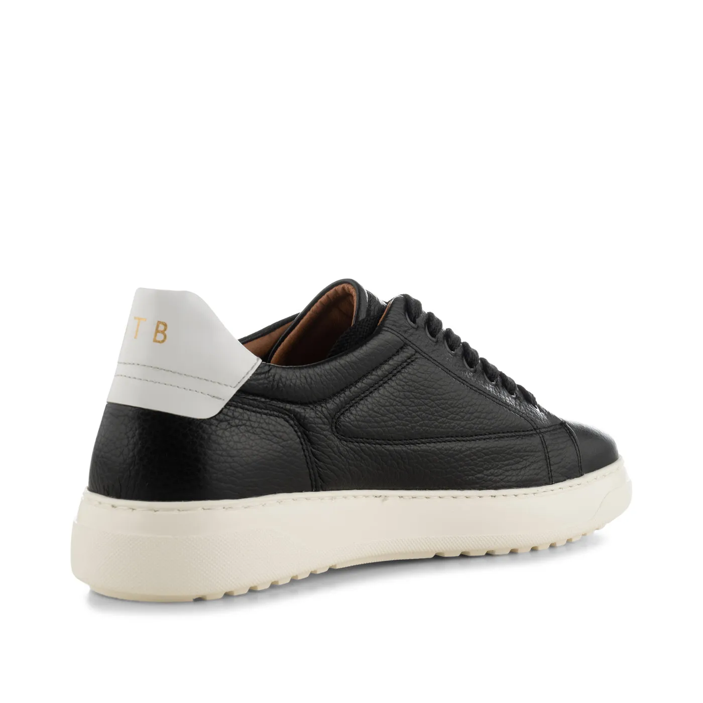 Rune sneaker leather - BLACK / WHITE