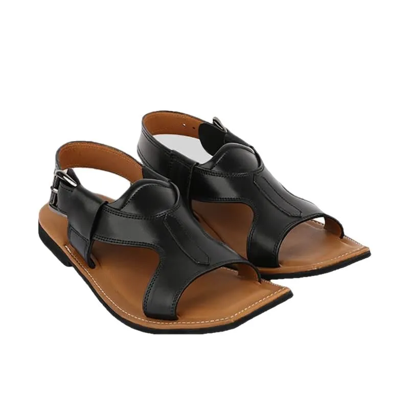 Salika Mens Cowhide Genuine Eco Leather Sandals