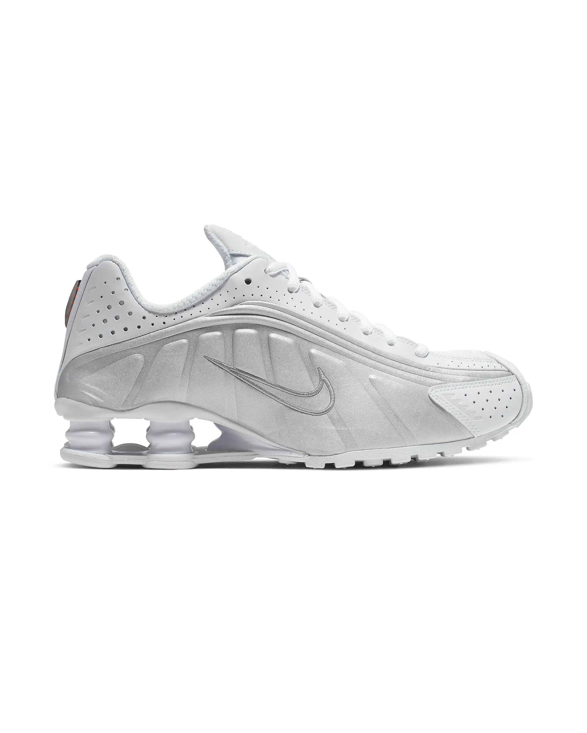 Shox R4 - White / Metallic Silver / Max Orange