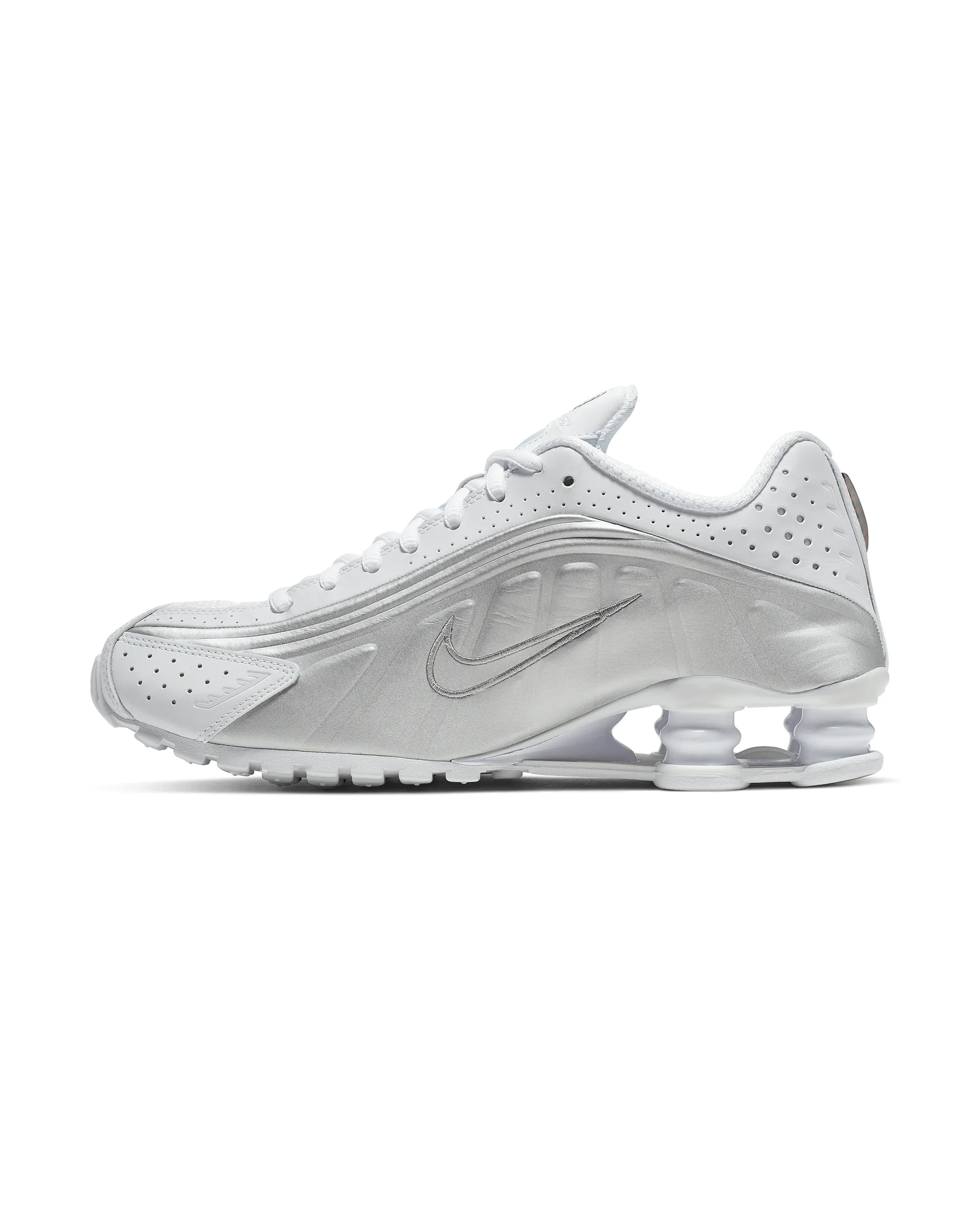 Shox R4 - White / Metallic Silver / Max Orange