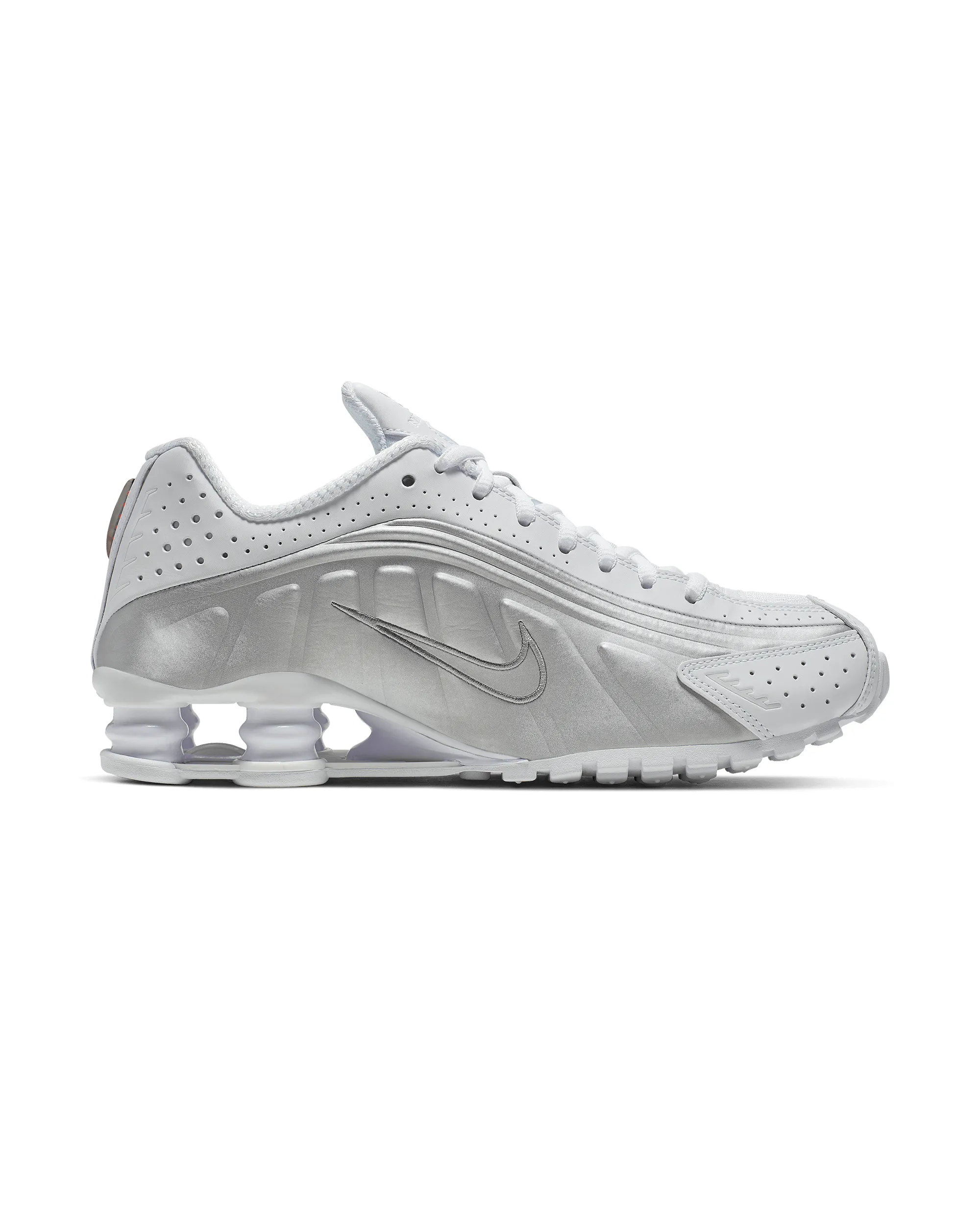 Shox R4 - White / Metallic Silver / Max Orange