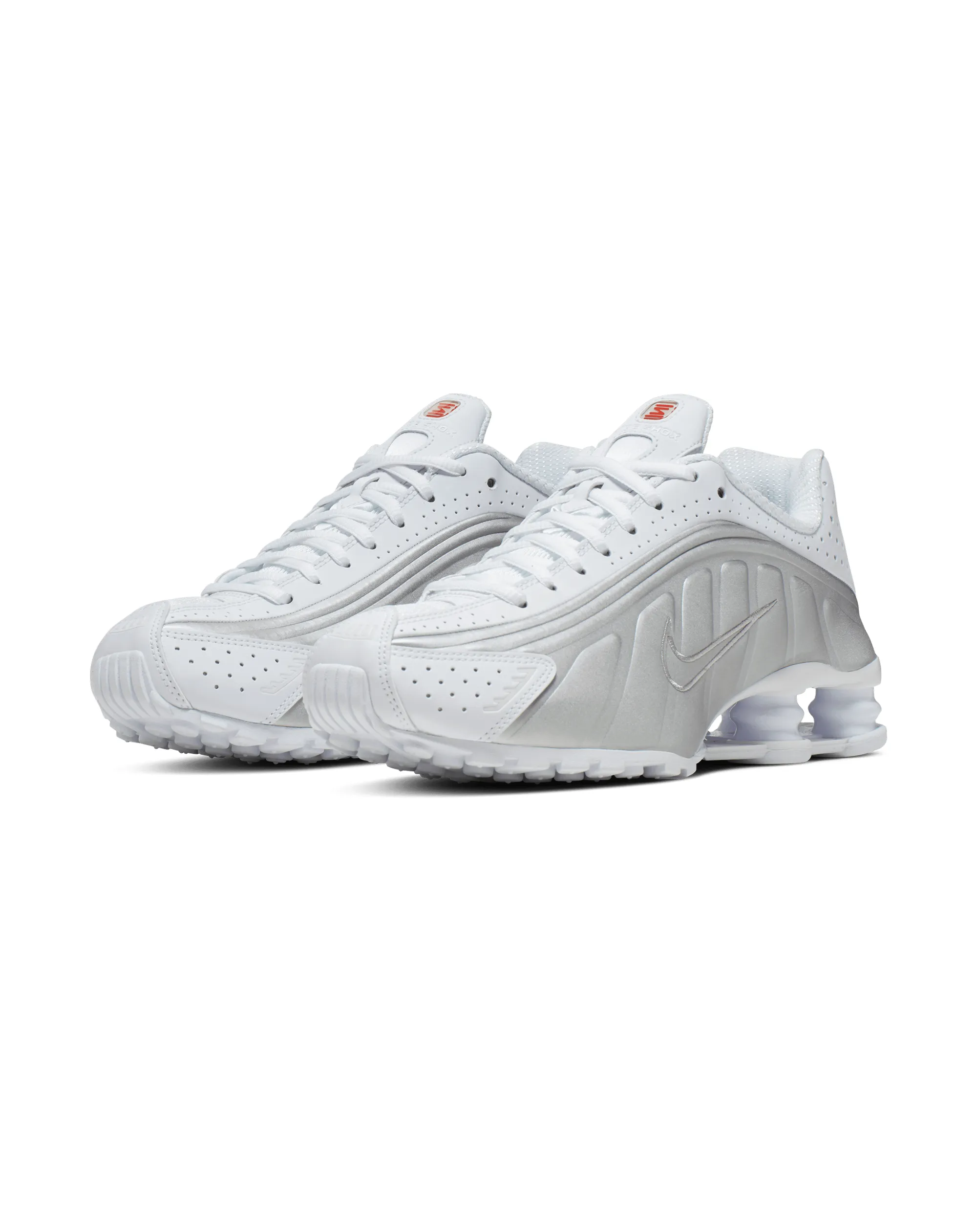 Shox R4 - White / Metallic Silver / Max Orange