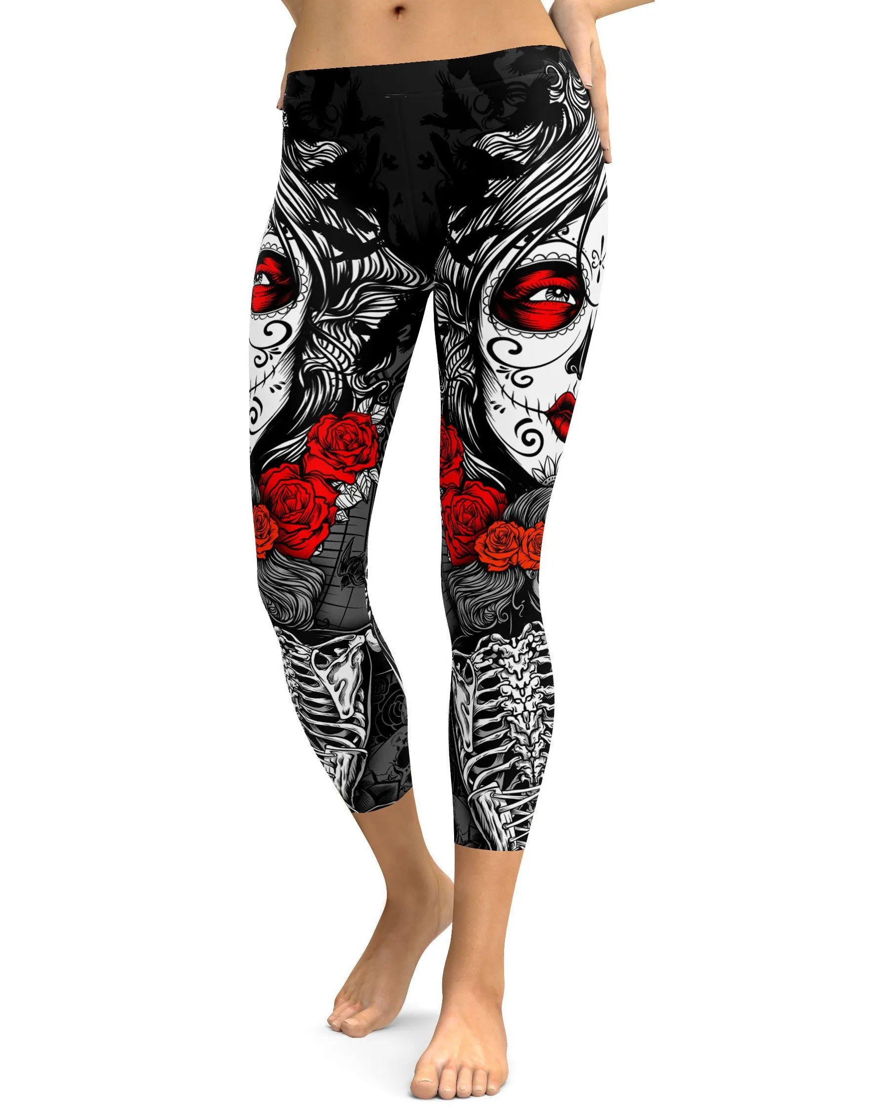 Skeleton Sugar Skull Capris