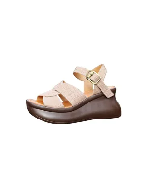 Summer Adjustable Retro Wedge Sandals