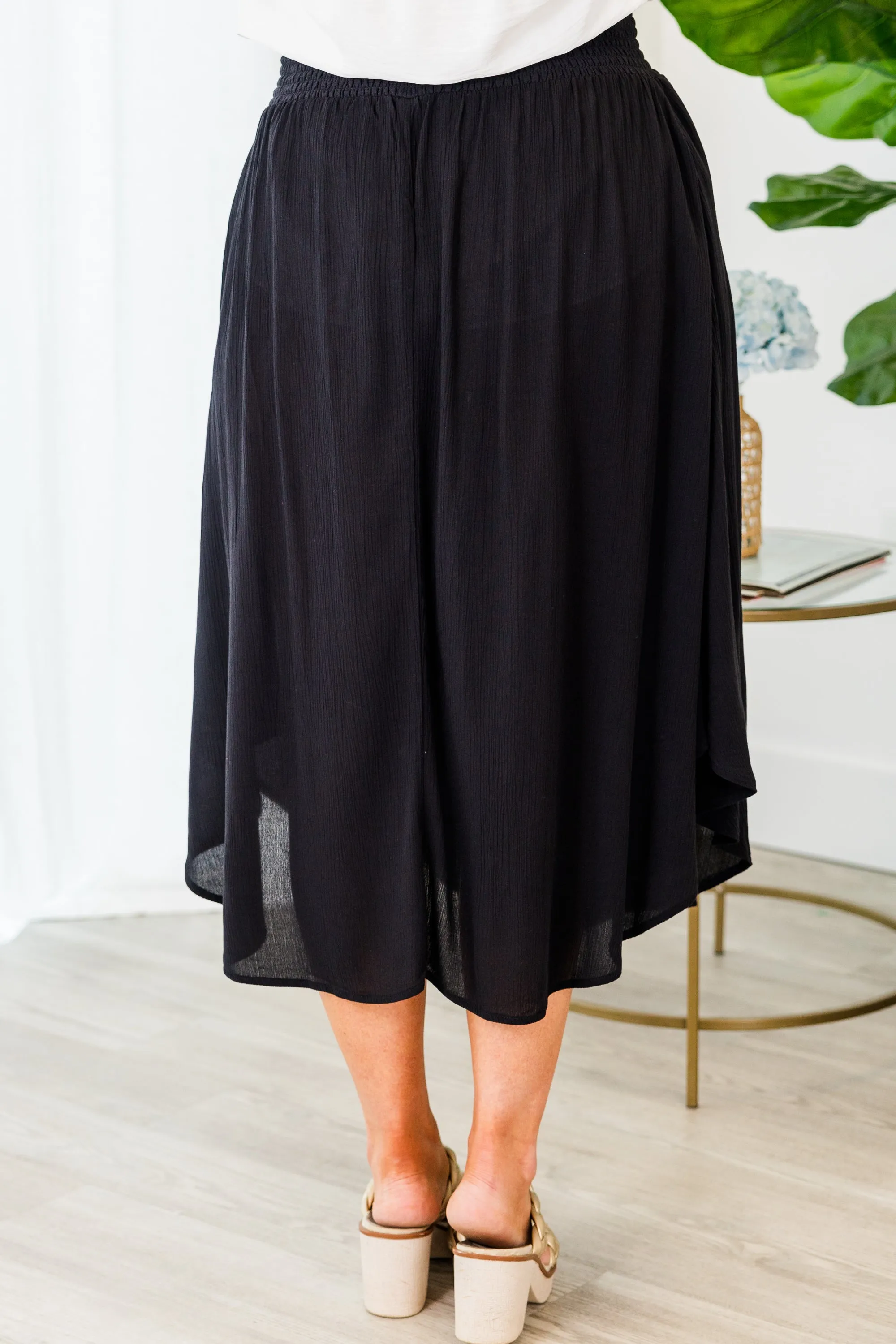 Switching It Up Midi Skirt, Black