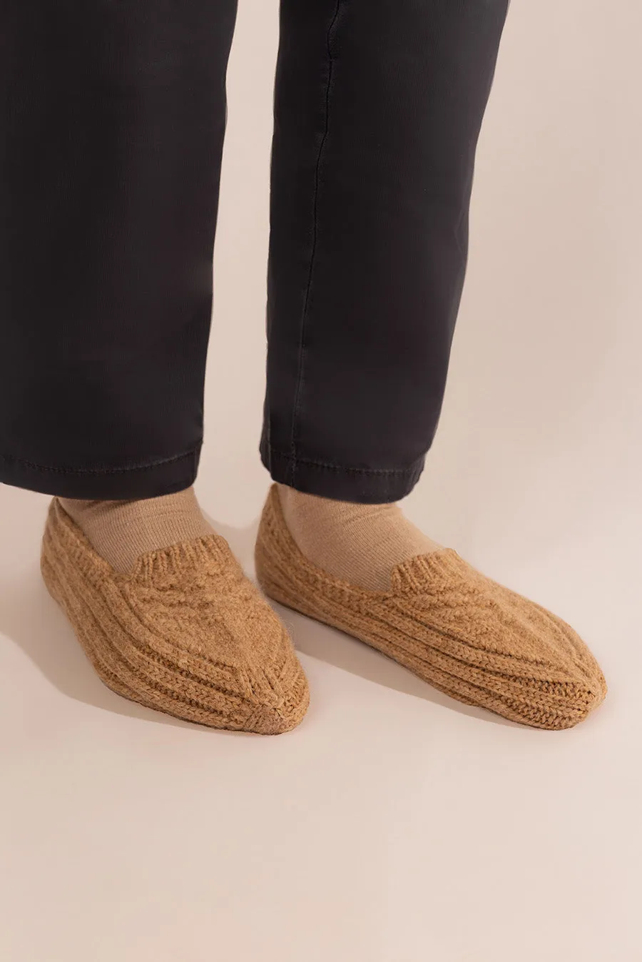 Ugentino Slippers Baby Llama & Wool Color Beige