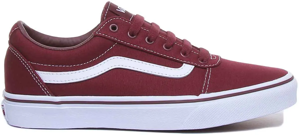 Vans Ward Canvas In Burgundy