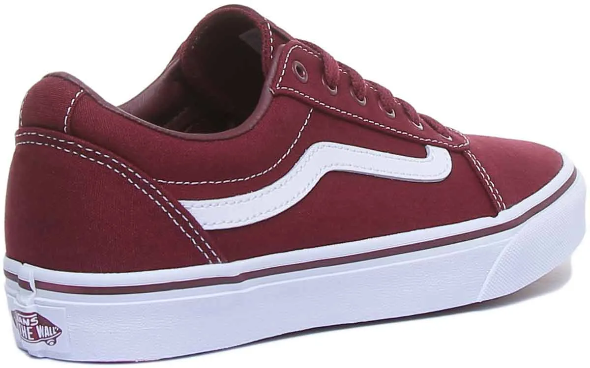 Vans Ward Canvas In Burgundy